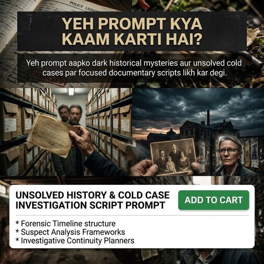 Ultimate Deep-Investigation Documentary Script Prompt (TTS Optimized) English v003