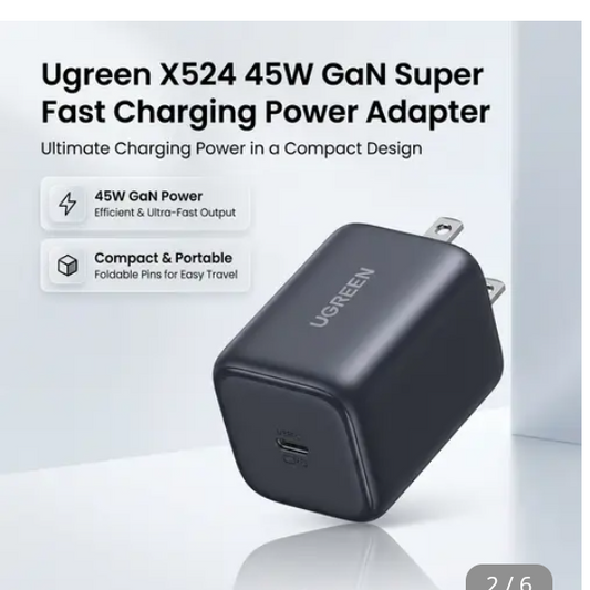 Ugreen X524 45W GaN Super Fast Charging Power Adapter